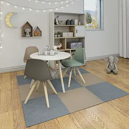 Самоклеюча плитка під ковролін Sticker Wall SW-00001290 600x600x4 мм Бежевий - мініатюра 6