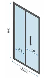 Душова кабіна Rea Rapid Fold 90x80 black REA-K6422 + REA-K6418, Чорний матовий, Універсальна, прозрачний, Чорний матовий - мініатюра 6