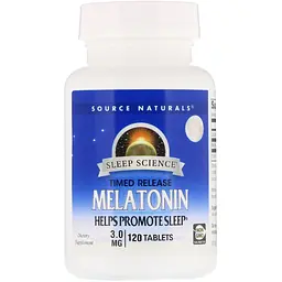 Амінокислота Source Naturals Sleep Science Мелатонін 3 мг 120 таблеток