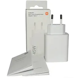 Мережевий зарядний пристрій Xiaomi BHR07SLEU Original 45Вт Turbo Charging Блок живлення USB-A