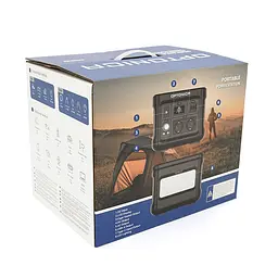 Зарядна станція Optonica B400-A1. Ємність 320Wt/h, Потужність 400Вт. Out:2xAC230, 2хDC13.3V/10A, USB-3x5V/2.4A, Type-C 60W(PD), 237х195х190мм. 5.9кг - мініатюра 2