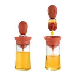 Диспенсер для олії та оцту Semi Dispenser 180 мл, Terracotta із силіконовим пензлем