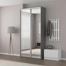 Шафа-купе Idea серія 9 120 x 60 x 210 см Антрацит Дзеркало
