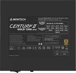 Блок живлення Montech Century II 1200W 80+ Gold (CENTURY II 1200) - мініатюра 5