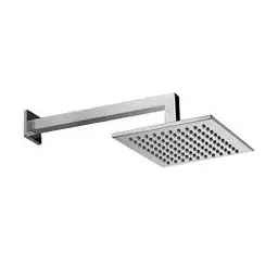 Верхній душ Paffoni Syncro Quadro 200x200xh8 мм з тримачем 400 мм chrome ZSOF075CR + ZSOF063CR, Хром
