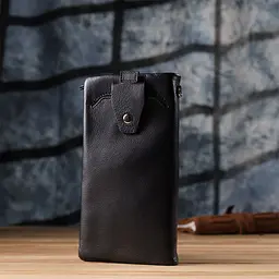 Жіночий шкіряний гаманець-клатч із відділенням під телефон ST Leather 23101 чорний - мініатюра 8