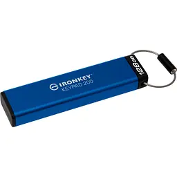 USB флеш накопичувач Kingston 128GB IronKey Keypad 200 AES-256 Encrypted Blue USB 3.2 (IKKP200/128GB) - мініатюра 4
