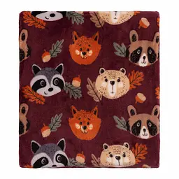 Плед Ardesto Autumn Flannel 160х200 см лісові тваринки коричневий (ART0149PB) - мініатюра 2