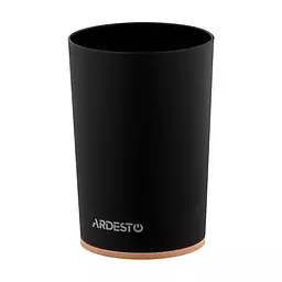 Склянка для зубних щіток Ardesto Minimalism чорний 7.8 x 11.3 см (ARHB3105BB)