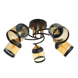 Люстра стельова Brille E27 60W BK (LK-706S/5)
