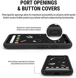 Протиударний двошаровий чохол Incipio DualPro для Google Pixel 4 (5.7") Black - мініатюра 7