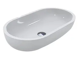 Умивальник Miraggio MARK 625 (0002687) Miramarble, Глянцевий, Накладний, Білий