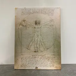 Інтер'єрна картина Вітрувіанська людина, Леонардо да Вінчі, Leonardo da Vinci, Vitruvian Man, інтер'єрний декор, 60×43 см (id6952) - мініатюра 4