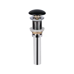 Донний клапан Qtap PU03 70x70x227.5 Matt black, Чорний матовий - мініатюра 2