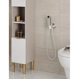 Набір гігієнічного душу (запірний вентиль) Hansgrohe S EcoSmart+ на змішану воду Brushed Bronze 29232140, Бронза - мініатюра 3