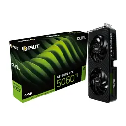 Відеокарта GeForce RTX 5060 Ti, Palit, Dual, 8Gb GDDR7, 128-bit, HDMI/3xDP, 2573/28000 MHz, 8-pin (NE7506T019P1-GB2062D)