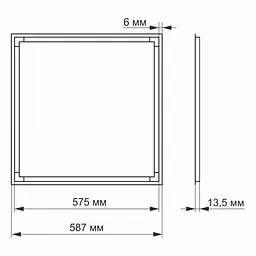 LED панель ART Videx 40W 5000K - мініатюра 4