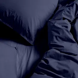 Простирадло на резинці Cosas з вареної бавовни 100х200 Nightfall 100х200х20 см (87WashedCottonDarkBlue_100x200x20) - мініатюра 2