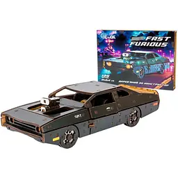 Дерев'яний 3D конструктор Fast Furious PuzzleOk Puz-62519 125 деталей чорний 