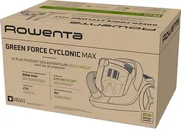 Пилосос Rowenta контейнерний Green Force Cyclnic Max, 900Вт, конт пил -2.6л, НЕРА, чорний - мініатюра 6