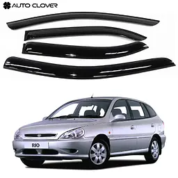 Дефлектори вікон вітровики для KIa Rio 2000-2005 Хечбек 4 шт (Auto Clover)