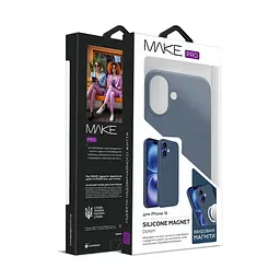 Чохол MAKE Apple iPhone 16 Silicone Magnet Pro Denim - мініатюра 4