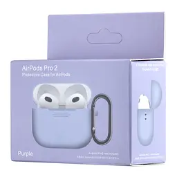 Чохол Silicone Case 1,2mm for AirPods Pro 2 Purple - мініатюра 2