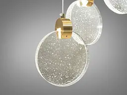 Стельова люстра LED Diasha 3008/8G, 24W, золота, сучасний стиль для коридору, спальні, офісу, кафе - мініатюра 5