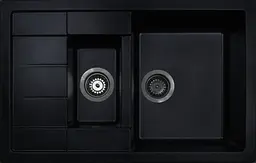 Кухонна мийка Adamant ANILA PLUS антрацит 775x495x200 мм, з крилом 77,5 см - мініатюра 1