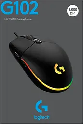 Миша комп'ютерна Logitech G102 Lightsync USB Black (910-005823, 910-004939, 910-004842, 910-004845, 910-005808) - мініатюра 6