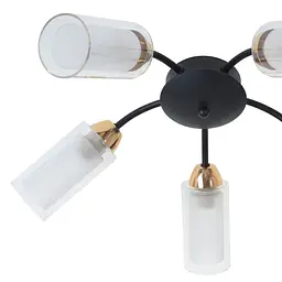 Люстра стельова Brille класична в зал E14 60W BK (LK-672C/5) - мініатюра 3
