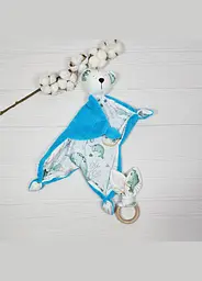 Іграшка-комфортер і еко-гризунок a.l.babybox Морські мешканці Синій фліс