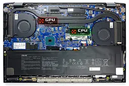 Вентилятор Asus кулер для моделей ноутбука ZenBook Pro UX535LH, UX535QA, UX535QE (GPU Fan) 13NB0RX0T02021, 5V, 4pin - мініатюра 3