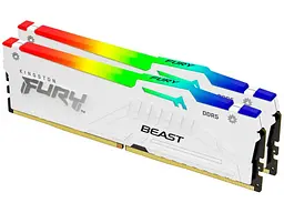 Модуль пам'яті Kingston FURY 32 GB (2x16GB) DDR5 5600 MHz Beast RGB EXPO White (KF556C36BWEAK2-32) - мініатюра 2
