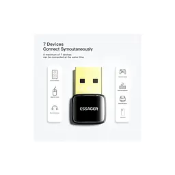 Bluetooth-адаптер Essager Starlord USB Bluetooth 5.0 Adapter Black (EBT50-XJ01-Z) - мініатюра 4