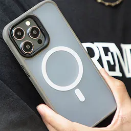 TPU+PC чохол Blueo Skin Friendly Frosted with MagSafe для Apple iPhone 15 Pro (6.1) Сірий / Grey - мініатюра 2
