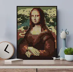 Конструктор мистецтво архітектура Wange 3D картина Mona Lisa Мона Ліза для дітей та дорослих 3Д 3262 деталі - мініатюра 4