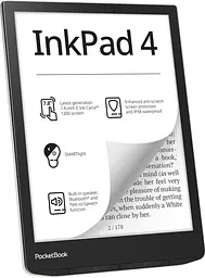 Електронна книжка PocketBook InkPad 4 (PB743G), IPX8, Stardust Сріблястий - мініатюра 2