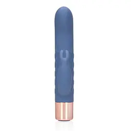 Вібратор-кролик Loveline Mini Rabbit 14.3 см синій - мініатюра 2