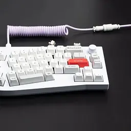 Кабель Keychron USB-A/USB-C USB-C заряджання/синхронізації Keychron, 1.36м, Type-C, Coiled Aviator, фіолетовий (CAB17_KEYCHRON) - мініатюра 3
