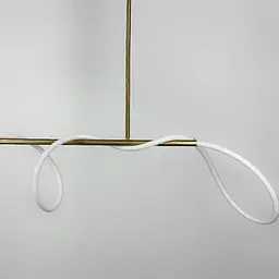 Латунна видовжена люстра ELISION з гнучкою LED стрічкою Line.F Довжина 120 см - мініатюра 4
