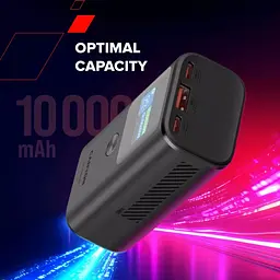 Батарея універсальна Canyon 10000mAh OnPower 130 TFT PD/30W Dark Grey (CNS-CPB130DG) - мініатюра 2