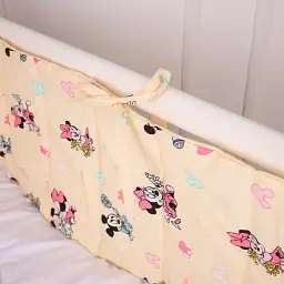 Суцільний борт в ліжечко MirSon Kids Time 20-0043 Green Mikey Mouse 30х180 см (2200009666391) - мініатюра 2