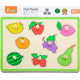 Дерев'яна рамка-вкладиш Viga Toys Кольорові фрукти (50020) - мініатюра 2