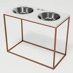 Hollky Base XL40 — миски на підставці для великих собак (2 × 1,8 л, висота 40 см) - мініатюра 2