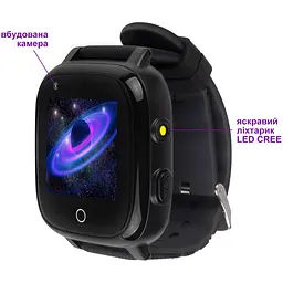 Дитячий водонепроникний смарт-годинник AmiGo GO005 4G WIFI Thermometer Black [59321] - мініатюра 2