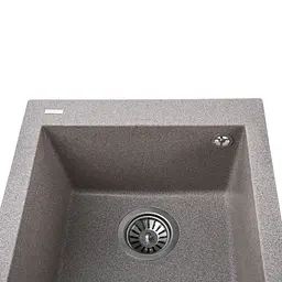 Гранітна мийка Globus Lux Lama мокко 410x500 мм, Сірий - мініатюра 5