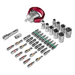 Викрутка з набором біт Trotec 40 pieces Bit and Socket Wrench Set (6200001005) - мініатюра 5