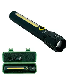 Фонарь ручний X-Balog BL-C73-P50, з кріпленням на велосипед, USB зарядка, світлодіодний, з боковим COB-світлом - мініатюра 8