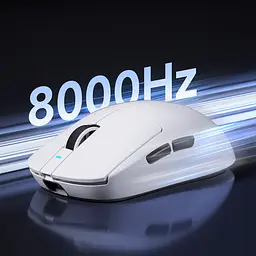 Ігрова бездротова мишка Mchose A7 Pro / Сенсор PixArt PAW3395 / 26 000 DPI / Три режими підключення / White - мініатюра 2